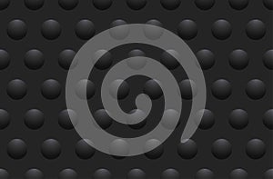 Seamless abstract blacktexture background with round bumps